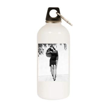 Cindy Crawford White Water Bottle With Carabiner