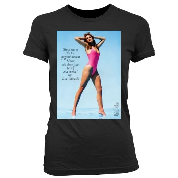 Cindy Crawford Women's Junior Cut Crewneck T-Shirt