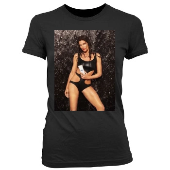 Cindy Crawford Women's Junior Cut Crewneck T-Shirt