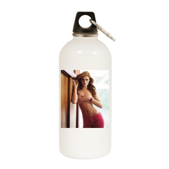 Cintia Dicker White Water Bottle With Carabiner