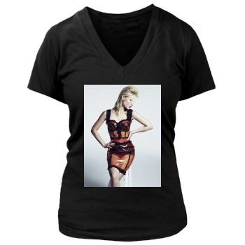 Claire Danes Women's Deep V-Neck TShirt