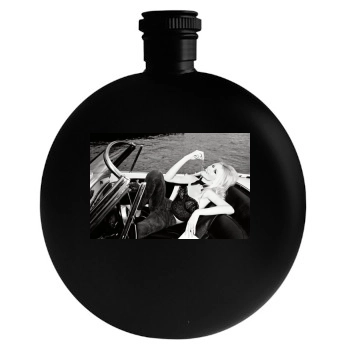 Claudia Schiffer Round Flask