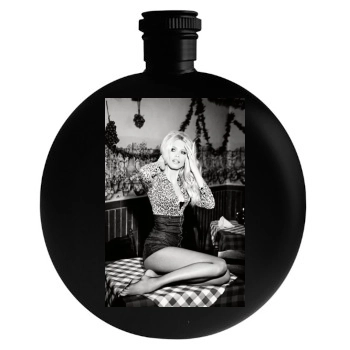 Claudia Schiffer Round Flask