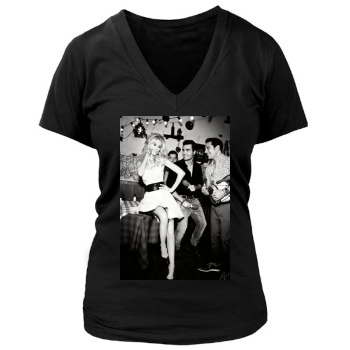 Claudia Schiffer Women's Deep V-Neck TShirt