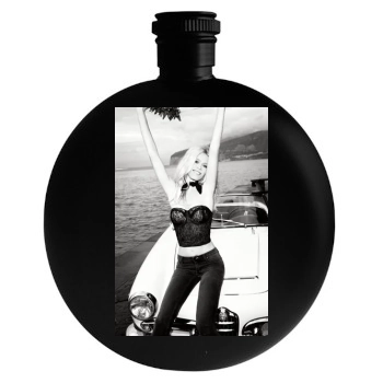 Claudia Schiffer Round Flask