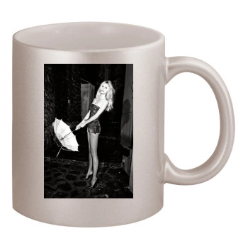 Claudia Schiffer 11oz Metallic Silver Mug