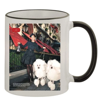 Cote De Pablo 11oz Colored Rim & Handle Mug