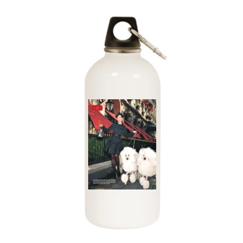 Cote De Pablo White Water Bottle With Carabiner