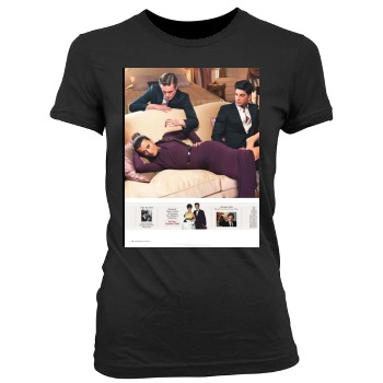 Cote De Pablo Women's Junior Cut Crewneck T-Shirt