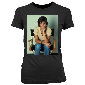 Courteney Cox Women's Junior Cut Crewneck T-Shirt