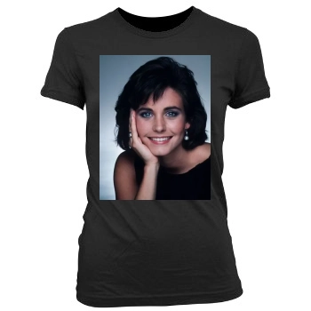 Courteney Cox Women's Junior Cut Crewneck T-Shirt