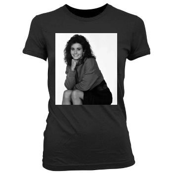 Courteney Cox Women's Junior Cut Crewneck T-Shirt