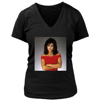 Courteney Cox Women's Deep V-Neck TShirt