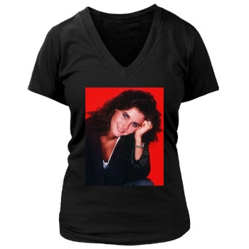 Courteney Cox Women's Deep V-Neck TShirt