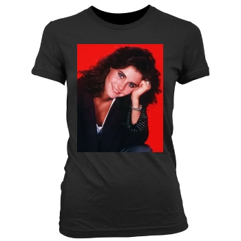 Courteney Cox Women's Junior Cut Crewneck T-Shirt