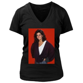 Courteney Cox Women's Deep V-Neck TShirt