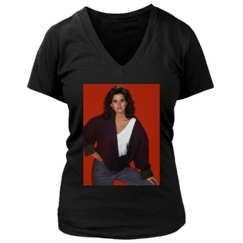 Courteney Cox Women's Deep V-Neck TShirt