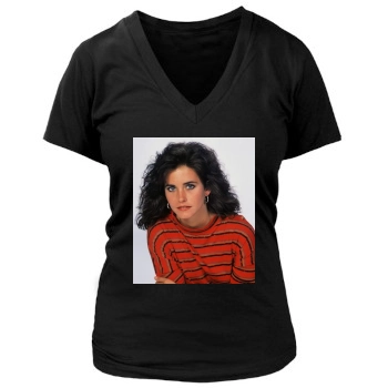 Courteney Cox Women's Deep V-Neck TShirt