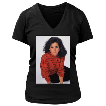 Courteney Cox Women's Deep V-Neck TShirt