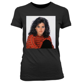 Courteney Cox Women's Junior Cut Crewneck T-Shirt