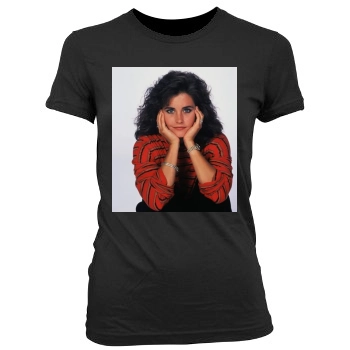 Courteney Cox Women's Junior Cut Crewneck T-Shirt