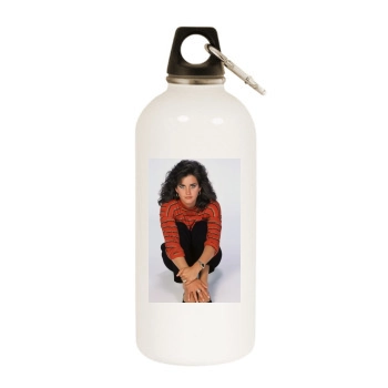 Courteney Cox White Water Bottle With Carabiner