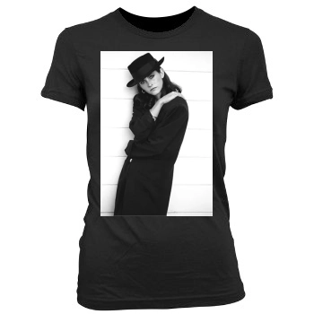 Courteney Cox Women's Junior Cut Crewneck T-Shirt