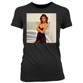 Courteney Cox Women's Junior Cut Crewneck T-Shirt