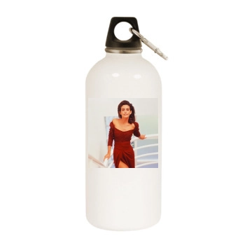 Courteney Cox White Water Bottle With Carabiner