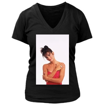 Courteney Cox Women's Deep V-Neck TShirt