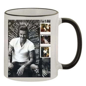 David Beckham 11oz Colored Rim & Handle Mug