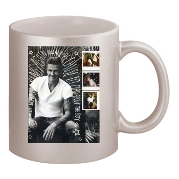 David Beckham 11oz Metallic Silver Mug