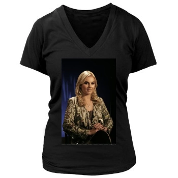 Elisha Cuthbert Women's Deep V-Neck TShirt