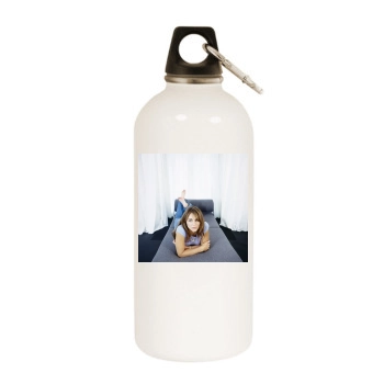 Elizabeth Hurley White Water Bottle With Carabiner