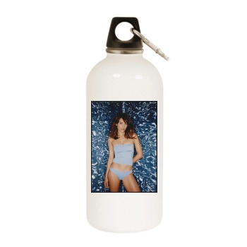 Elizabeth Hurley White Water Bottle With Carabiner