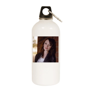 Emily Browning White Water Bottle With Carabiner