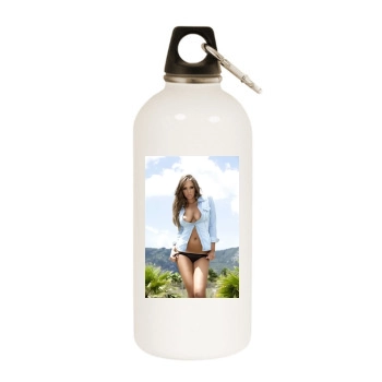 Emma Frain White Water Bottle With Carabiner