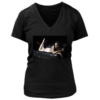 Emma Frain Women's Deep V-Neck TShirt