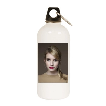 Emma Roberts White Water Bottle With Carabiner