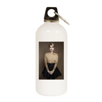 Emma Roberts White Water Bottle With Carabiner