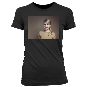 Emma Roberts Women's Junior Cut Crewneck T-Shirt