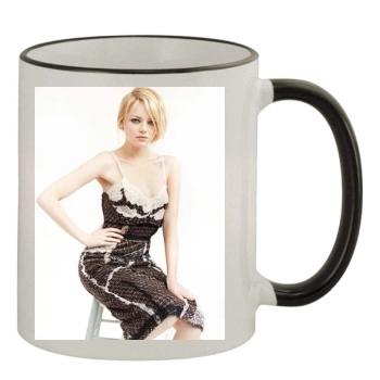 Emma Stone 11oz Colored Rim & Handle Mug