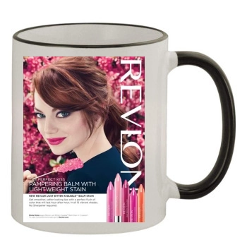 Emma Stone 11oz Colored Rim & Handle Mug