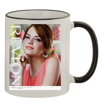 Emma Stone 11oz Colored Rim & Handle Mug