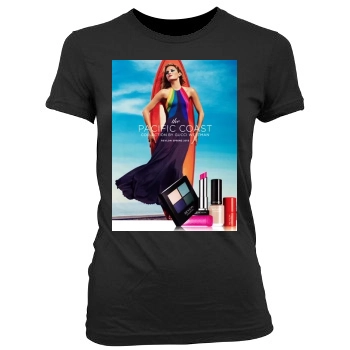 Emma Stone Women's Junior Cut Crewneck T-Shirt