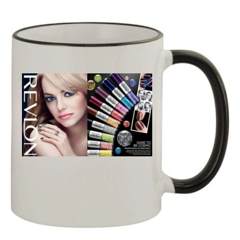 Emma Stone 11oz Colored Rim & Handle Mug