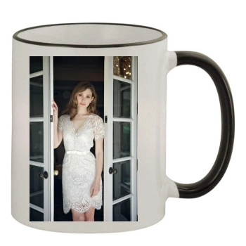 Emmy Rossum 11oz Colored Rim & Handle Mug