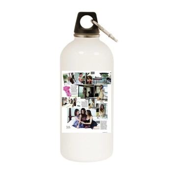 Eva Longoria White Water Bottle With Carabiner