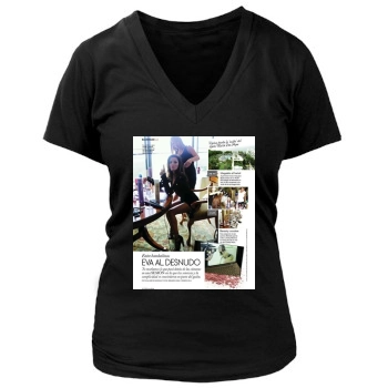 Eva Longoria Women's Deep V-Neck TShirt