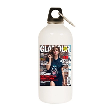 Eva Mendes White Water Bottle With Carabiner